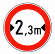 Zabrana prometa za vozila čija ukupna širina prelazi određenu širinu