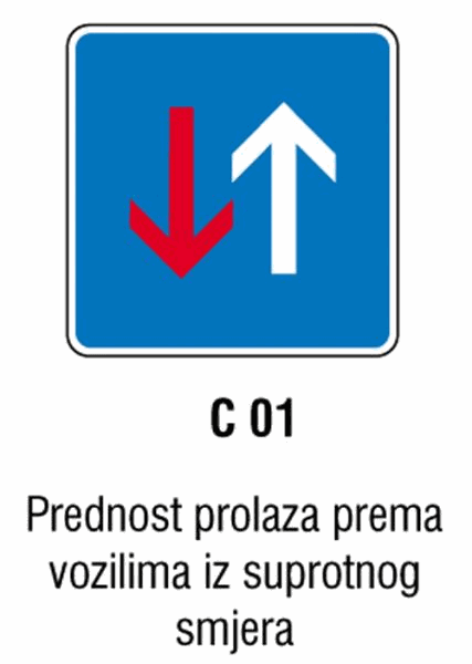 Prednost prolaza prema vozilima iz suprotnog smjera