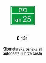 Kilometarska oznaka za autoceste ili brze ceste