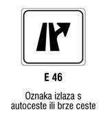 Oznaka izlaza s autoceste ili brze ceste