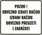 Pozor ! Obvezno izdati račun ..