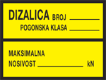 Dizalica broj, maksimalna nosivost