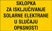 Sklopka za isklop solarne elektrane