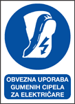 Obvezna uporaba gumenih cipela za električare