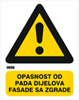 OPASNOST OD PADA DIJELOVA FASADE SA ZGRADE