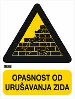 Izgled opasnosti od urušavanja zida