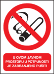 U ovom javnom prostoru u potpunosti je zabranjeno pušenje