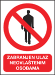 Zabranjen ulaz neovlaštenim osobama