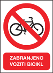 Zabranjeno voziti bicikl