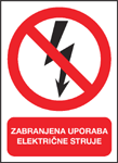 Zabranjena uporaba električne struje