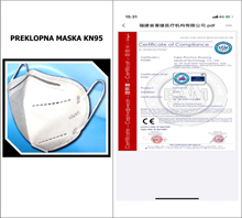 RESPIRATOR ZA PRAŠINE, TIP P2, BEZ VENTILA