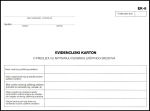 EK-6 - Evidencijski karton o pregledu ili ispitivanju osobnog zaštitnog sredstva